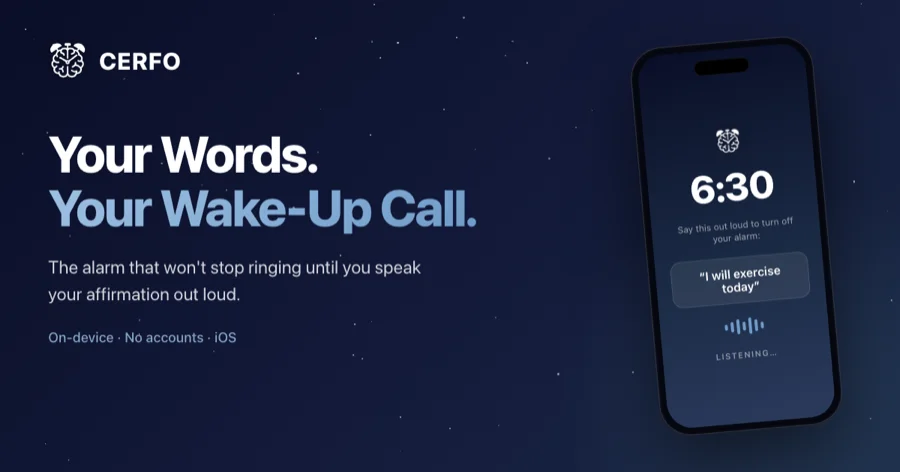 Cerfo: your words, your wake-up call
