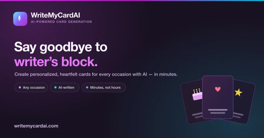 Write My Card AI: say goodbye to writer's block